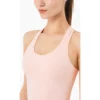 Woman activewear racer back tank top with custom logo - Image 3