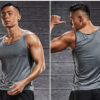 Custom fitness stringer vest for man - Image 3