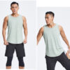 Longline curved hem stringer tank top bulk sale - Image 3