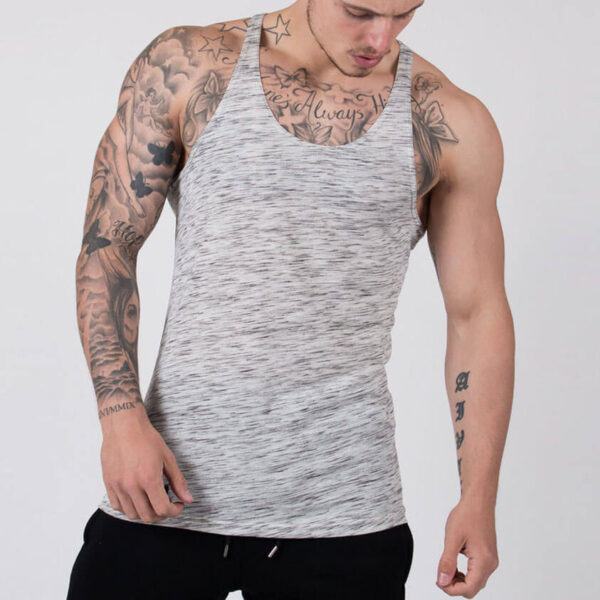 Mens slub fitness stringer vest wholesale