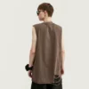 Mens longline cut off t shirt distressed tank top - Image 4