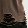 Mens longline cut off t shirt distressed tank top - Image 5