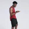 Custom maroon men workout tank top gym - Image 8