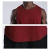 Custom maroon men workout tank top gym - Image 9