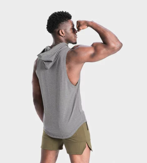 Mens workout tank top with hood wholesale