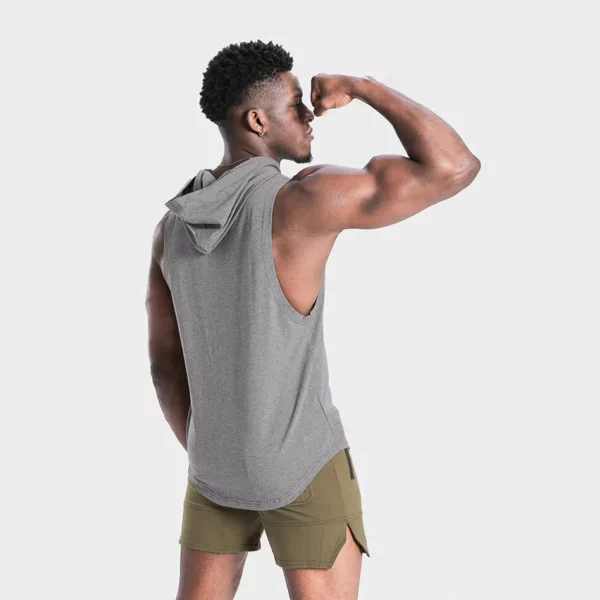 Mens workout tank top with hood wholesale