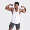 Custom logo plain blank white stringer tank top - Image 2