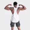 Custom logo plain blank white stringer tank top - Image 3