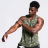 Gym scoop neck camo stringer tank top - Image 2