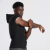 Workout cap sleeve gym hoodie - Image 6