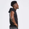 Workout cap sleeve gym hoodie - Image 5