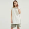 Woman plain white cotton tank top manufacture - Image 4