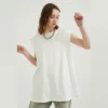 Woman plain white cotton tank top manufacture - Image 3
