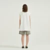 Woman plain white cotton tank top manufacture - Image 7
