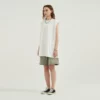 Woman plain white cotton tank top manufacture - Image 6