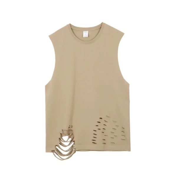 Unisex bulk tank top with rips